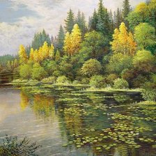 Схема вышивки «пейзаж»