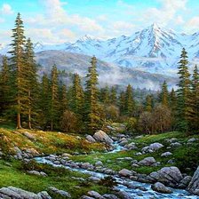 Схема вышивки «Горный пейзаж»