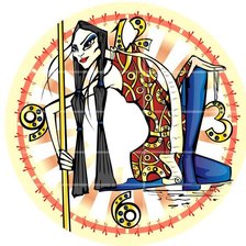 Схема вышивки «Часы»