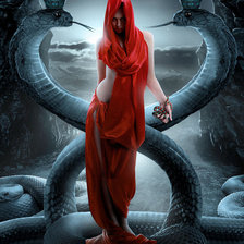 Схема вышивки «повелительница змей»