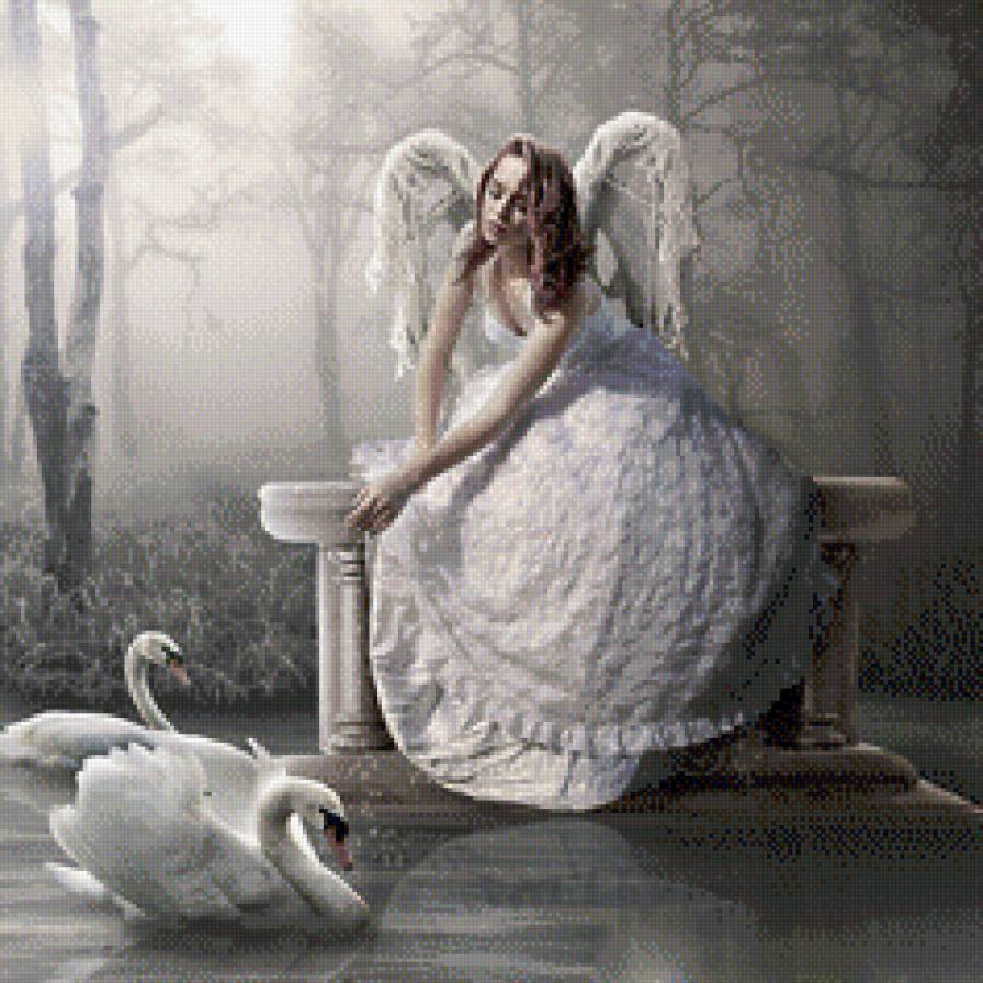 лебединое озеро - девушка, ангел, лебедь - предпросмотр