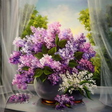 Схема вышивки «букет сирени»