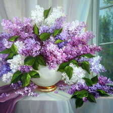 Схема вышивки «букет сирени»