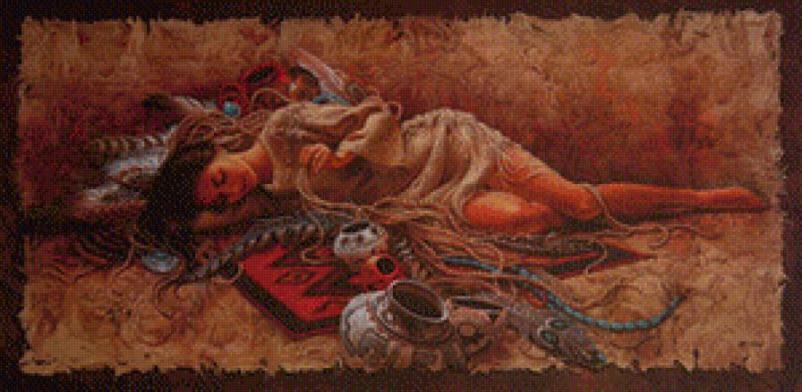 Индейские мотивы - девушка, индейские мотивы - предпросмотр