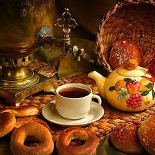 Схема вышивки «Чай с баранками»