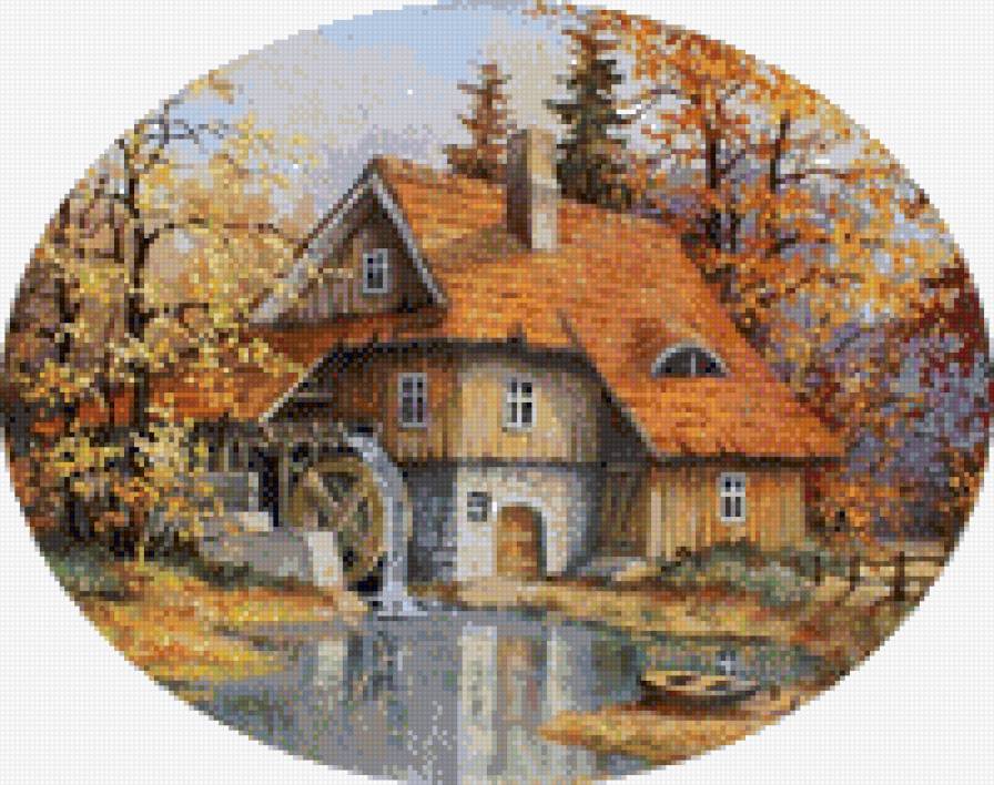 Домик в деревне - круглые, домик - предпросмотр