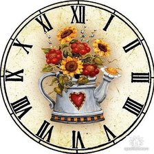 Схема вышивки «часы с чайником»