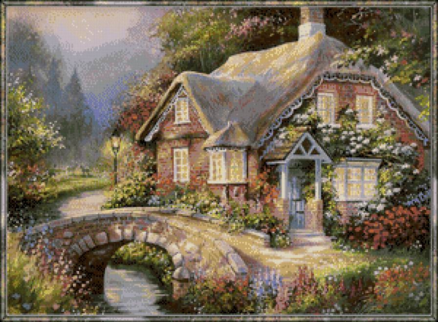 Красивый домик - природа - предпросмотр