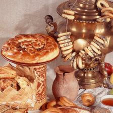 Схема вышивки «Чаепитие по-русски.»