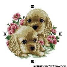 Схема вышивки «щенки»