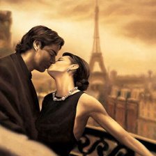 Схема вышивки «Поцелуй в Париже»