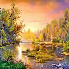 Схема вышивки «Пейзаж»