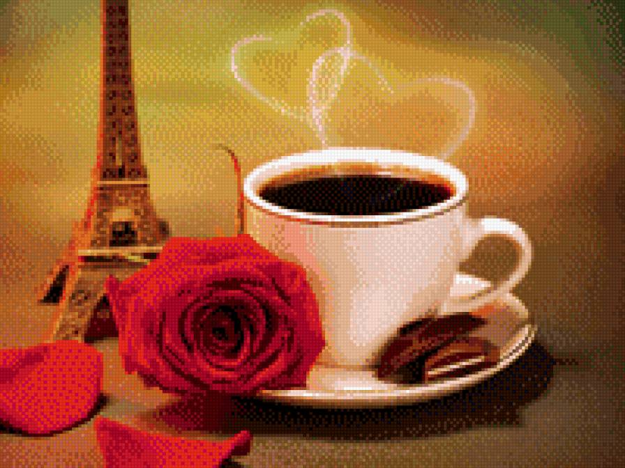 чашка кофе - париж, чашка, валентинка, дюбовь - предпросмотр