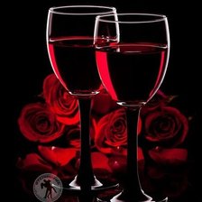 Схема вышивки «бокалы ,розы»