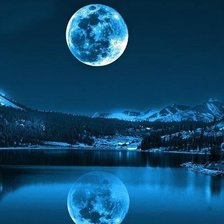 Схема вышивки «Голубая луна»