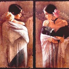 Схема вышивки «диптих»