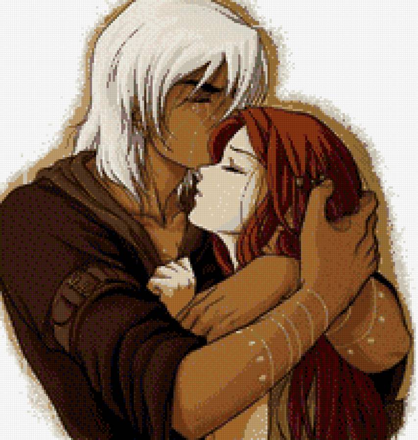 Объятия - пара, поцелуй, любовь, нежность - предпросмотр