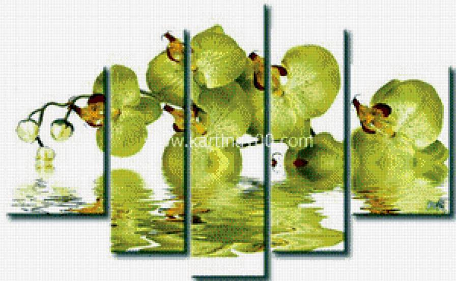 полиптих "орхидеи" - полиптих, цветы - предпросмотр