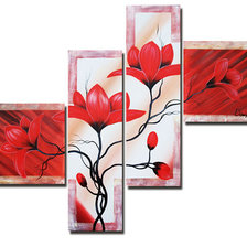 Схема вышивки «полиптих "магнолия"»