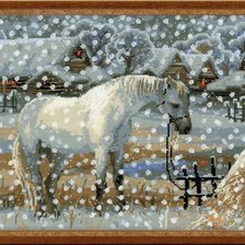 Схема вышивки «снежная сказка»