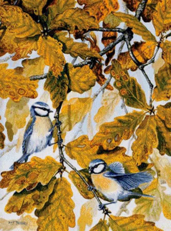 Серия "Птицы" - осень, синицы, птицы - предпросмотр