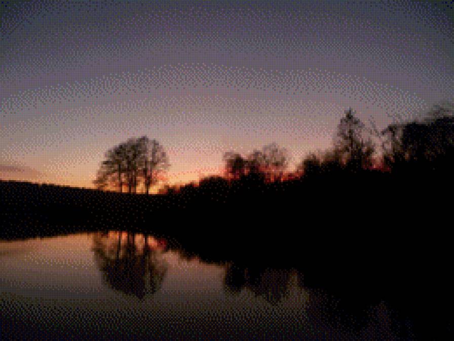 закат - природа, закат, река, рассвет, вечер - предпросмотр