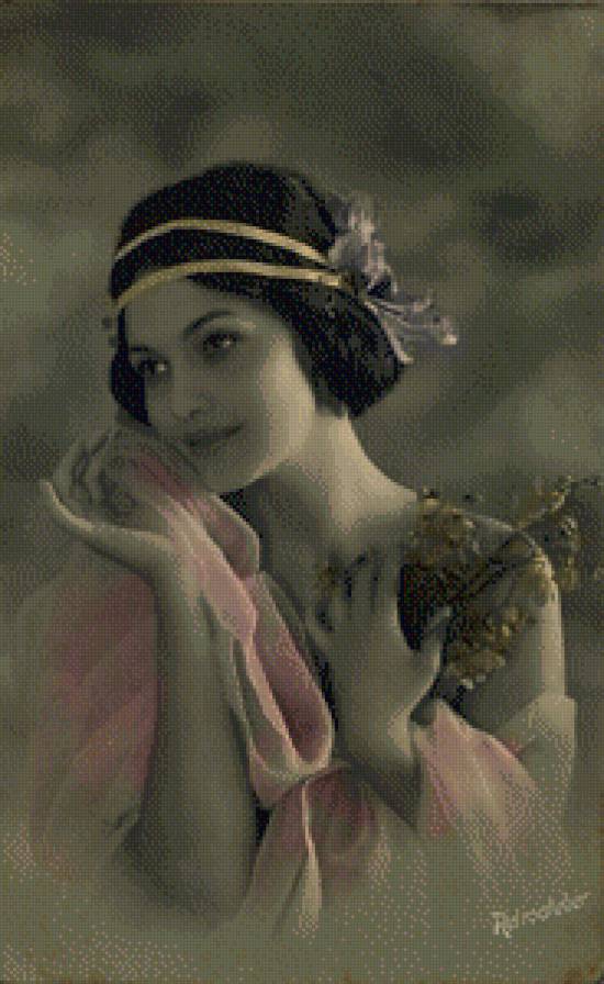 Девушка-ретро - девушка, дама, красавица - предпросмотр