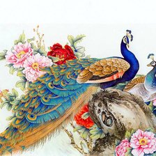 Павлины.Живопись Востока