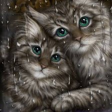 Схема вышивки «Дождь за окном...»