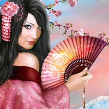 Схема вышивки «гейша2»