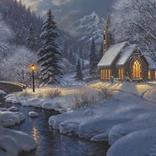 Схема вышивки «зимняя ночь»