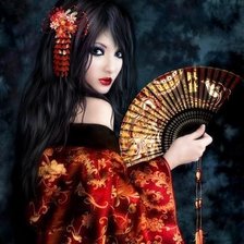 Схема вышивки «гейша3»