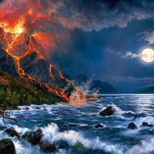 Схема вышивки «вулкан»