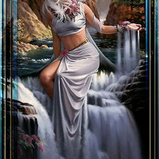 Схема вышивки «ДЕВУШКА ВОДОПАД»