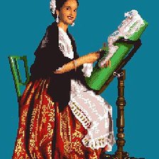 Схема вышивки «вышивальщица»