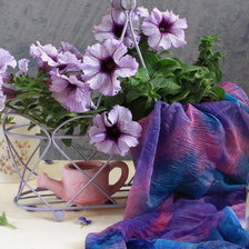 Схема вышивки «натюрморт с цветами»