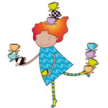 Схема вышивки «чай-кофе»