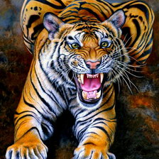 Схема вышивки «тигр»