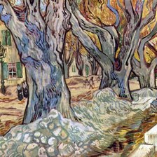 Схема вышивки «ван гог деревья»