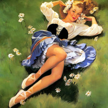 Схема вышивки «Девушка»