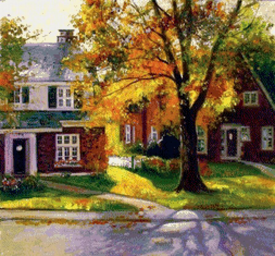 золотая осень2 - осень, живопись, картина - предпросмотр