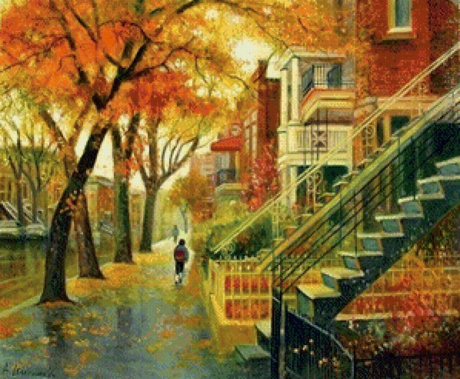 золотая осень4 - картина, живопись, осень - предпросмотр