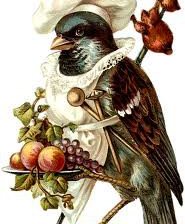 Схема вышивки «воробей повар»