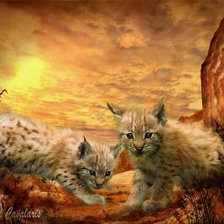 Схема вышивки «рысята»