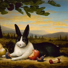 Схема вышивки «зайка»