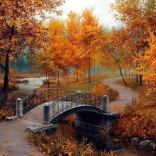 Схема вышивки «Осенний парк»