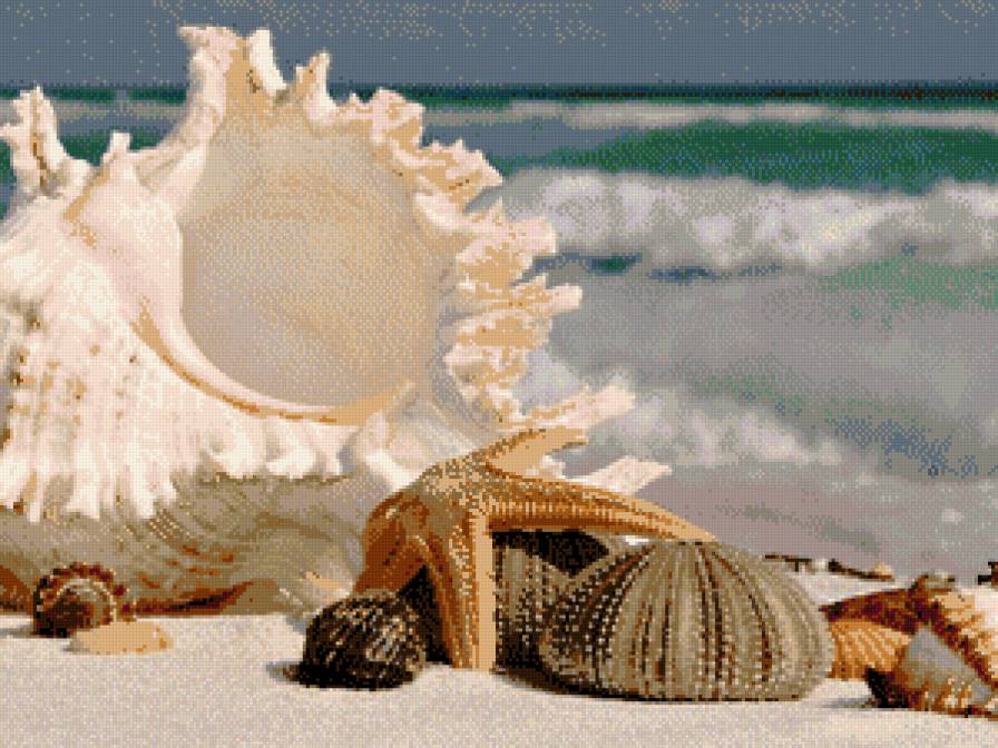 дары моря - лето, пейзаж, картина - предпросмотр