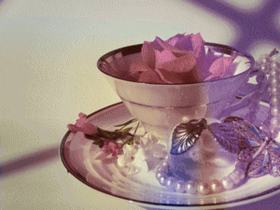 натюрморт в сиреневых тонах - картина, натюрморт, цветы - предпросмотр