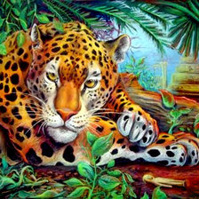 Схема вышивки «леопард»