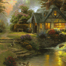 Схема вышивки «пейзаж»